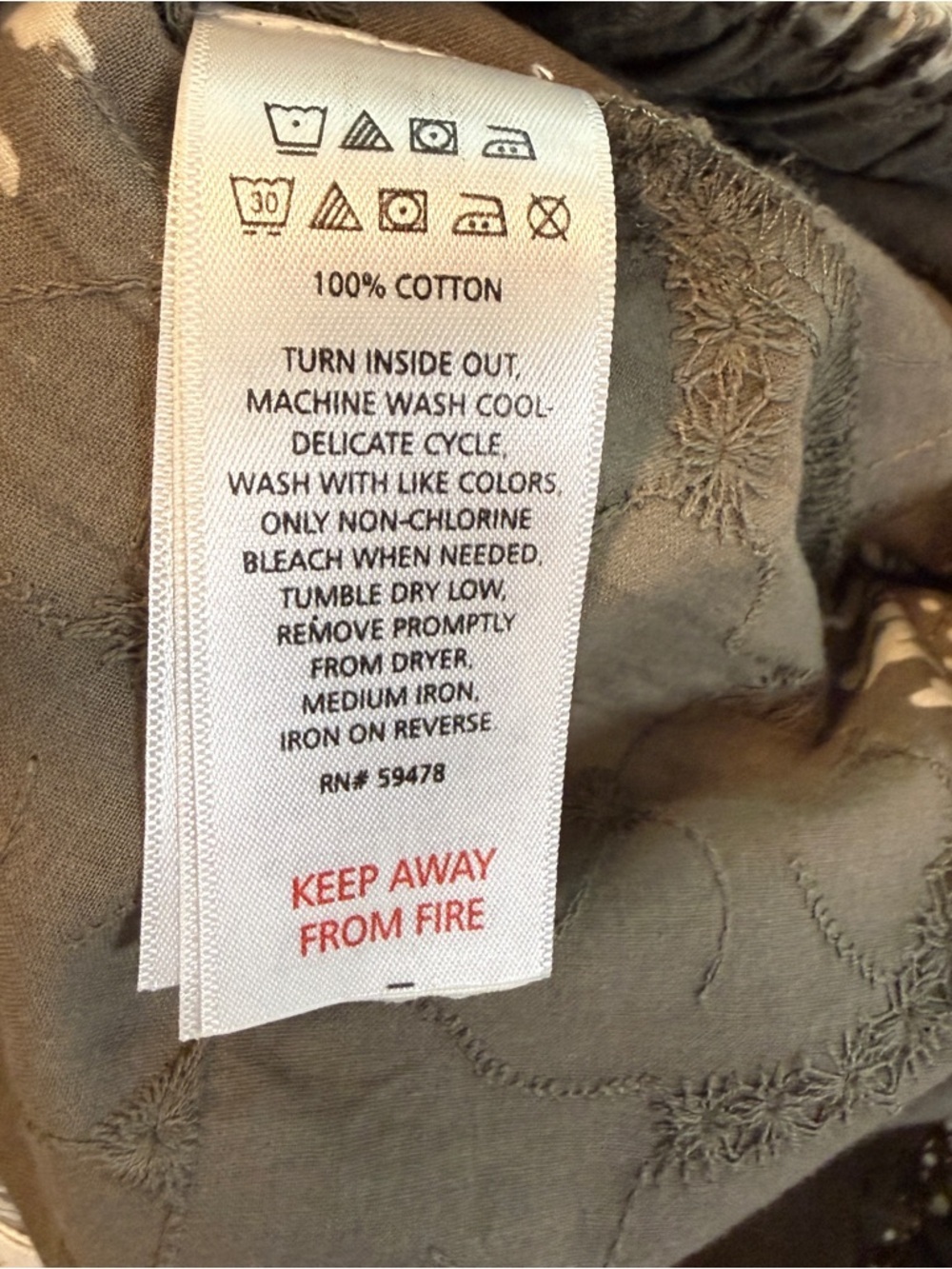 Artisan Ny Olive and White Geometric Pajama pants - Picture 7 of 7